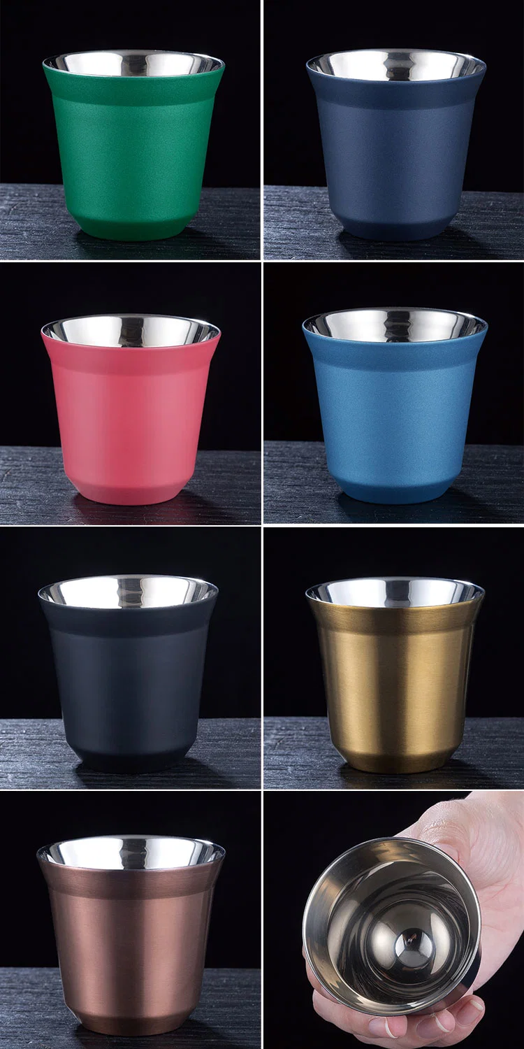 160 Stainless Steel Coffee Mug Portable Wine Cup for Bar Party Home Travel