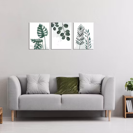 Feuilles tropicales, décoration murale en bois, Art mural pour la décoration de la maison