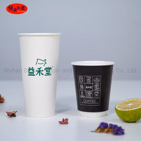 La Chine fabricant a personnalisé l'impression jetable à paroi simple/double paroi/ondulation tasse de papier peint Drinkware